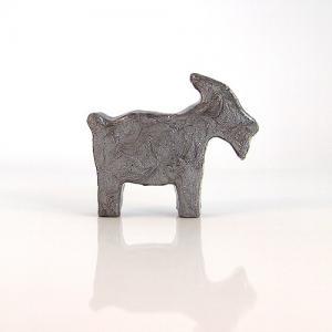Antique Silver Goat Figurine