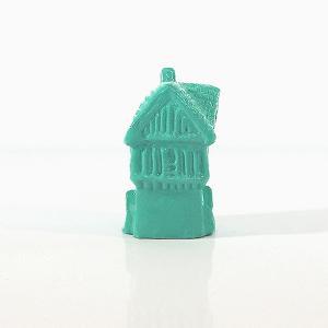 Mini Turquoise Green Half-timbered House