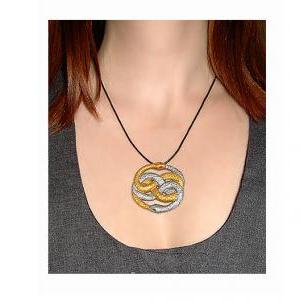 Auryn Neverending Story Silver And Gold Snake..