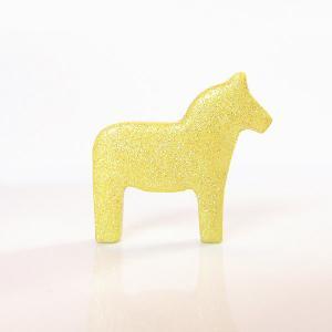 Pastel Yellow Dala Horse Figurine With Pretty..