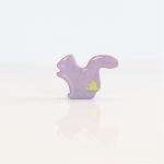 Lilac Squirrel Figurine With Yellow Flowers