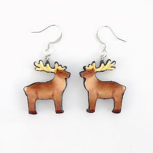 Polymer Clay Reindeer Earrings