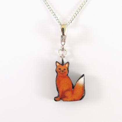 Red Fox Pendant And Necklace