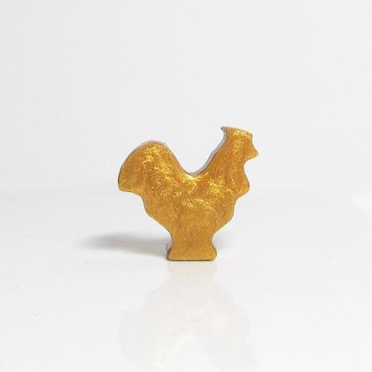 Antique Gold Rooster Figurine