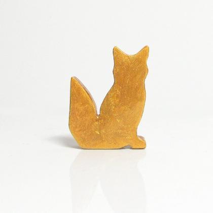 Antique Gold Fox Figurine