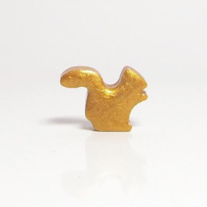 Antique Gold Squirrel Figurine