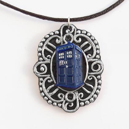 Doctor Who Tardis Victorian Cameo Pendant And..