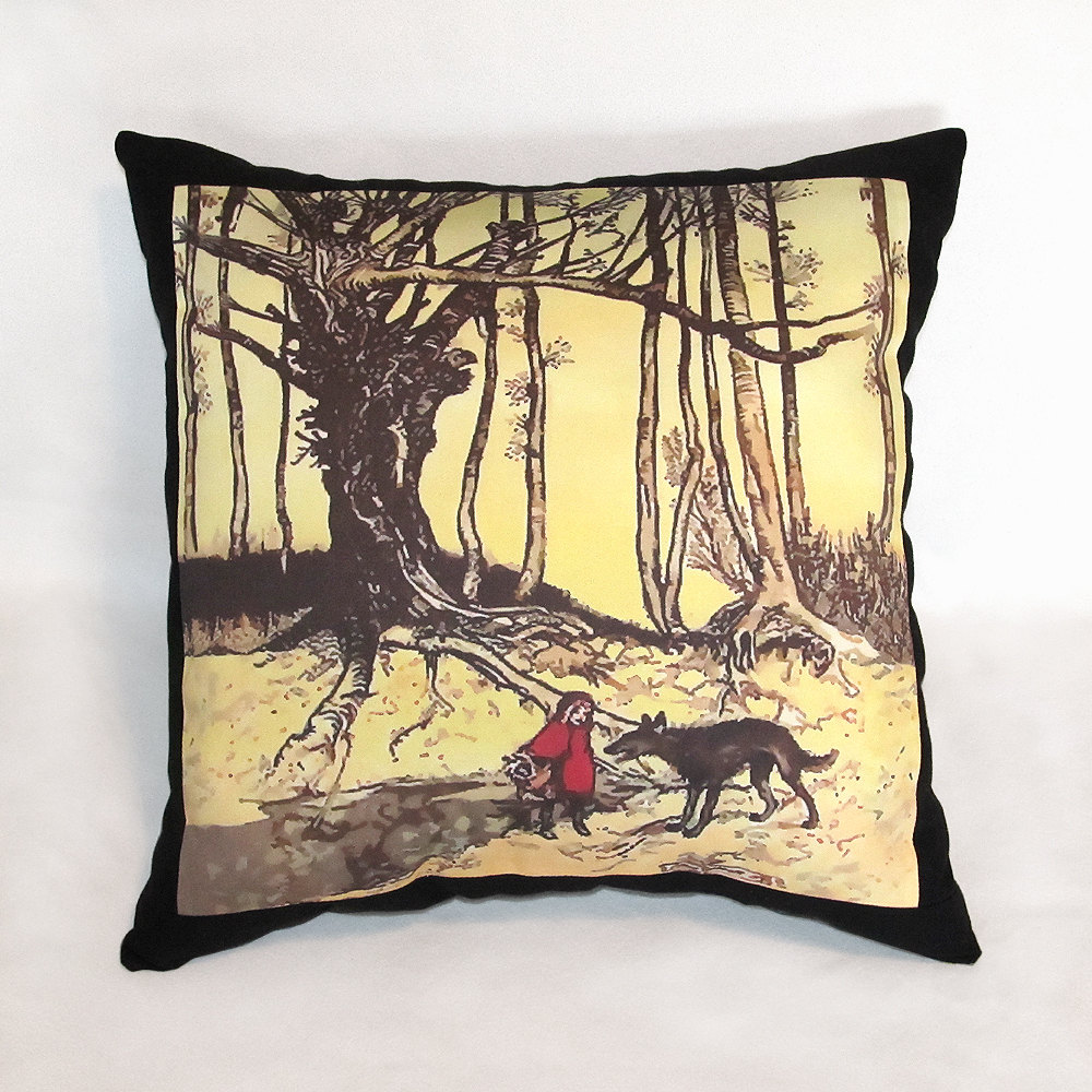 Little Red Riding Hood 15 X 15 In. Stuffed Decorative Throw Pillow