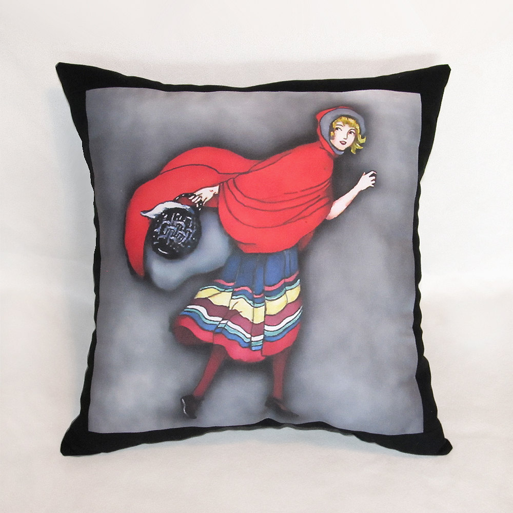 Red Riding Hood 15 X 15 In. Stuffed Decorative Throw Pillow