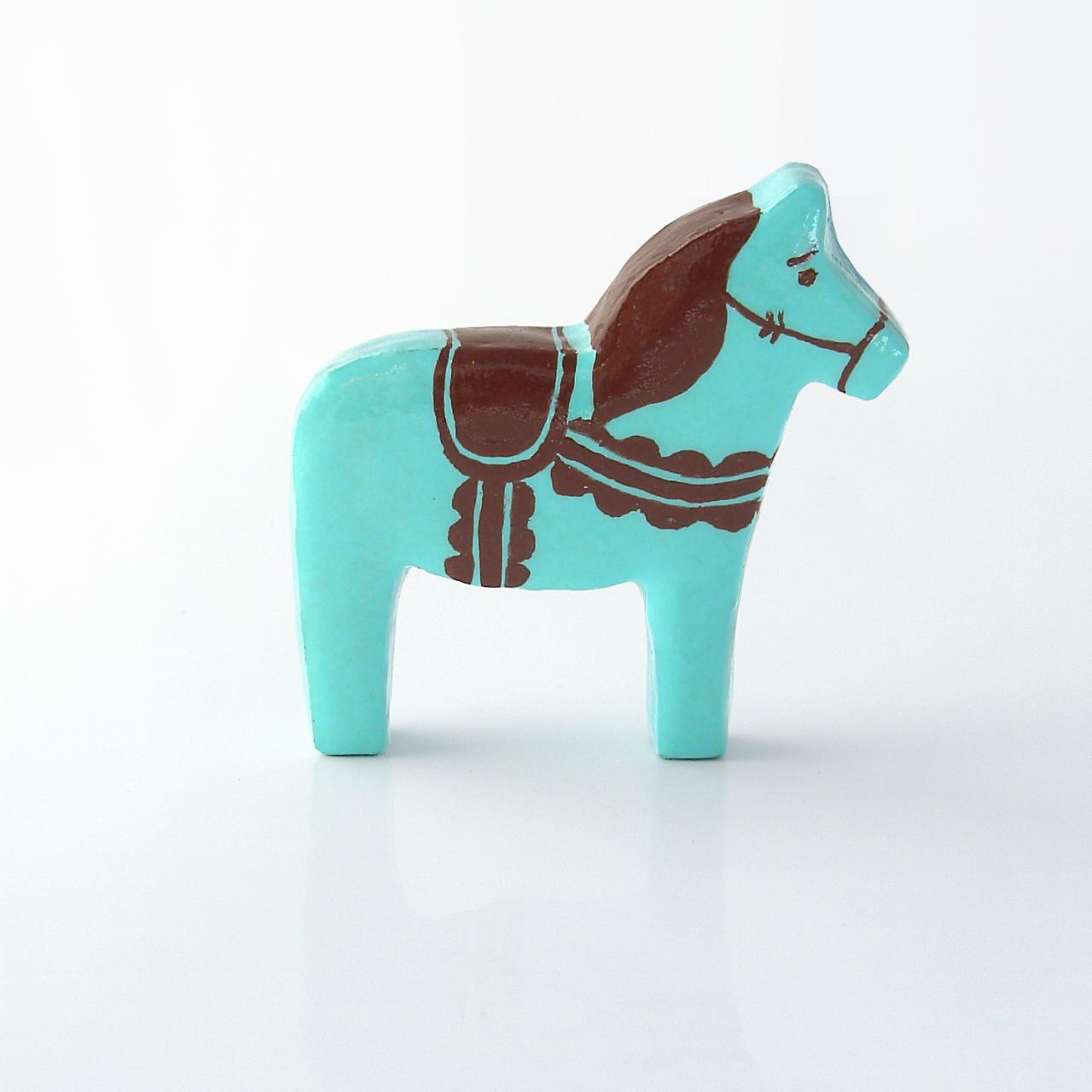 Blue Moon Ice Cream Clay Pony Dala Horse Figurine