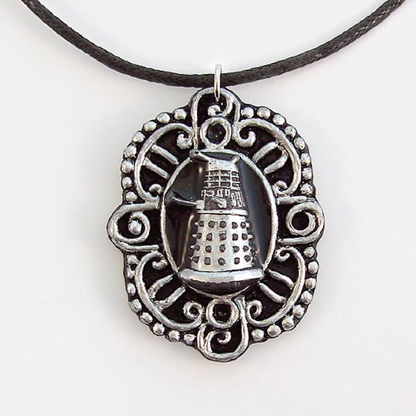 Dalek Doctor Who Villain Victorian Cameo Pendant And Necklace
